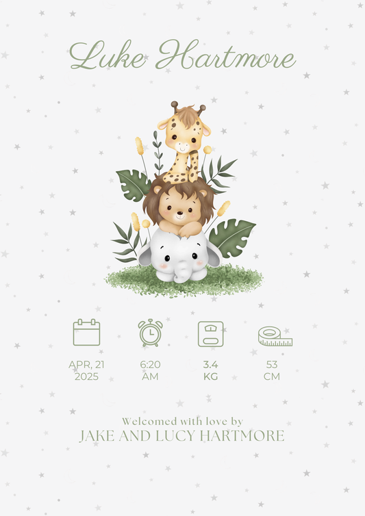 The Little Arrival Collection - Green Safari