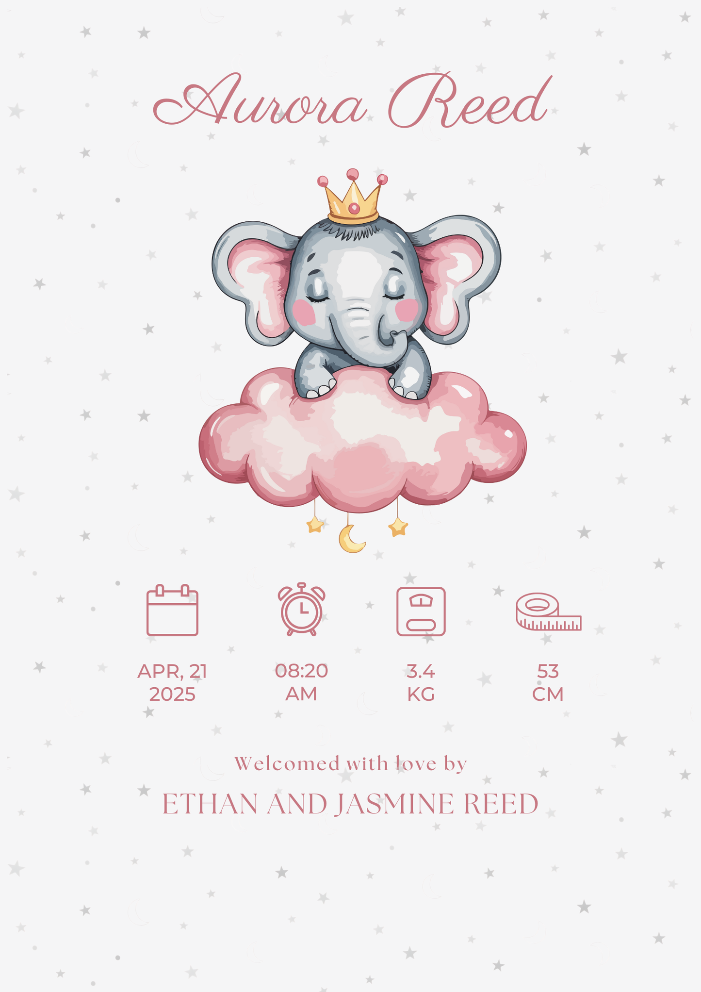The Little Arrival Collection - Pink Elephants