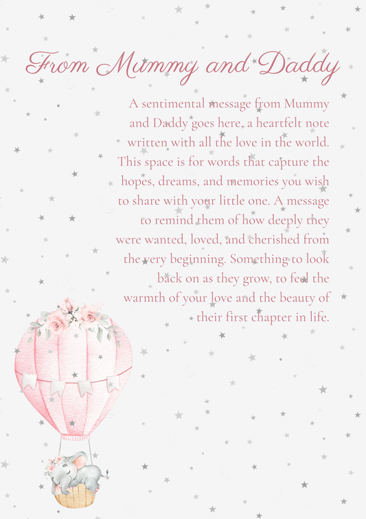 From Mummy and Daddy - Pink Elephant