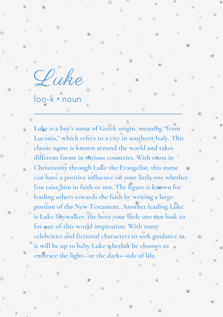 Little Name, Big Meaning - Blue