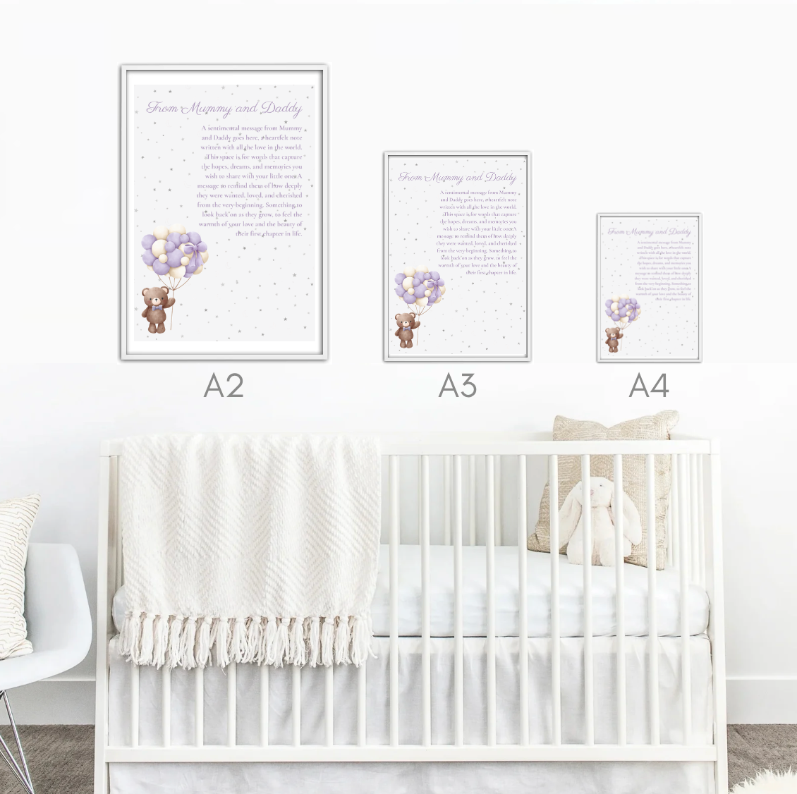 From Mummy and Daddy - Purple Teddy